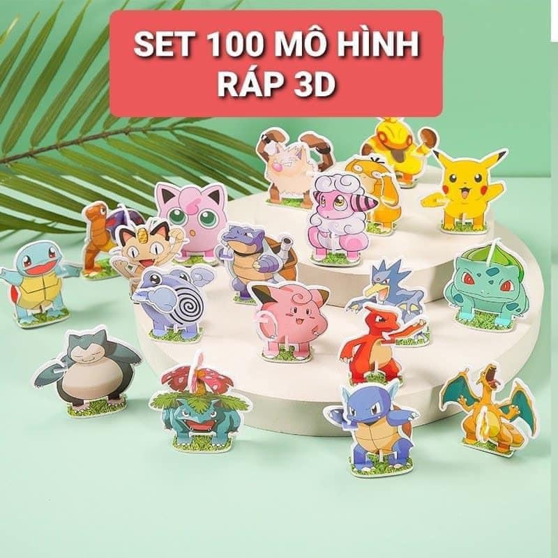 Bộ 100 Mô Hình Lắp Ráp 3D Cho Bé