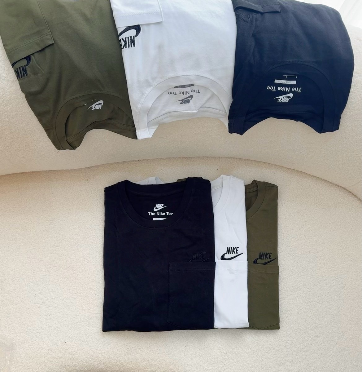 Set 3 Áo Nam Túi Ngực Thêu Nike