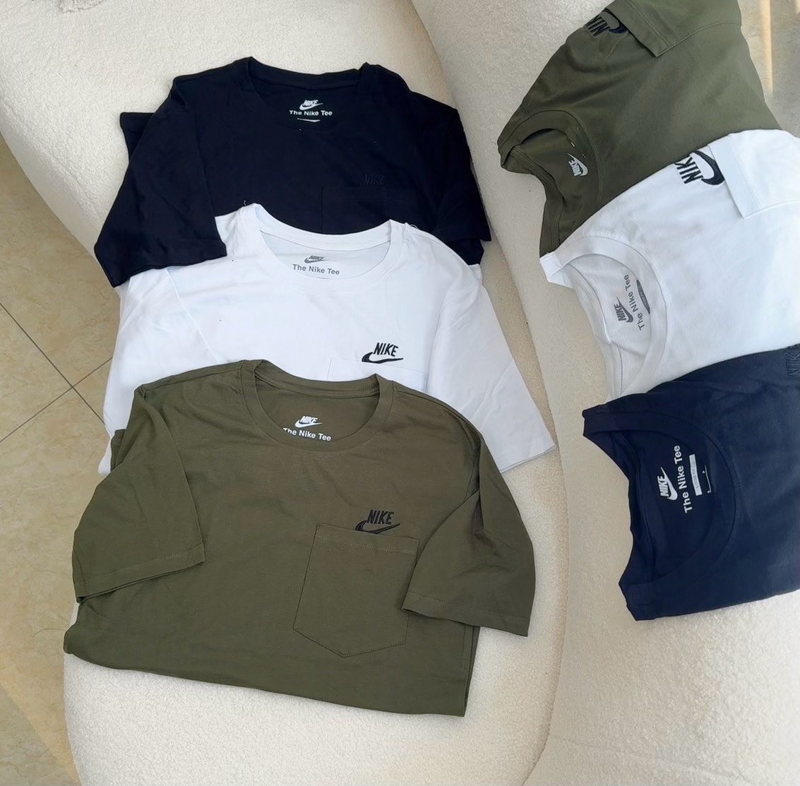 Set 3 Áo Nam Túi Ngực Thêu Nike