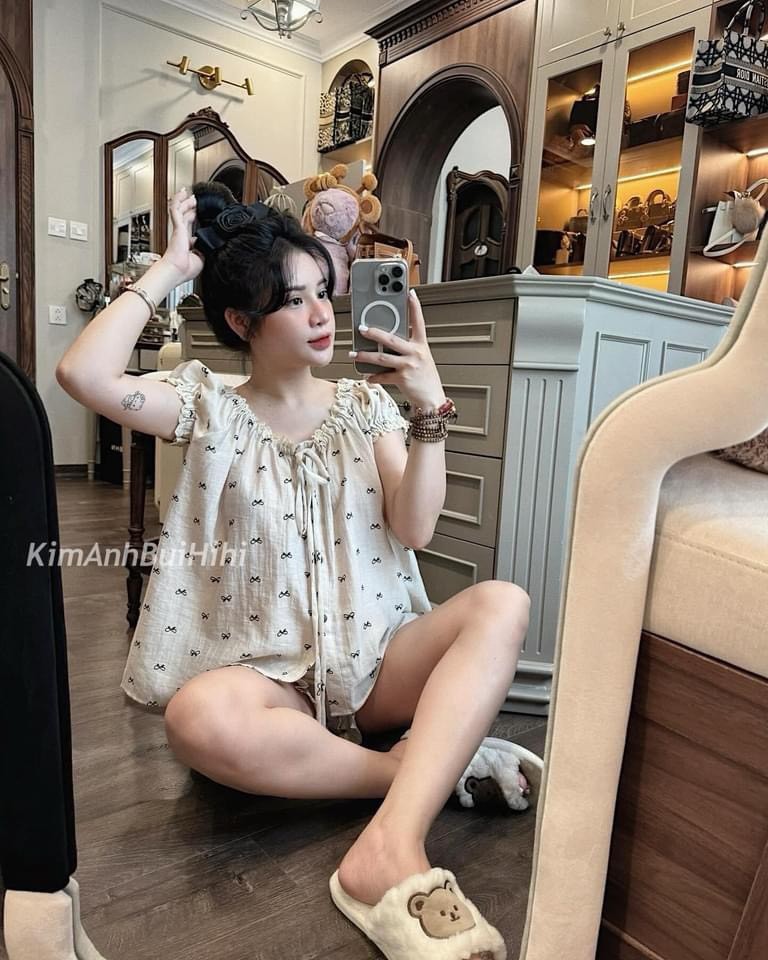 Bộ Cộc Be Cổ Ren In Nơ
