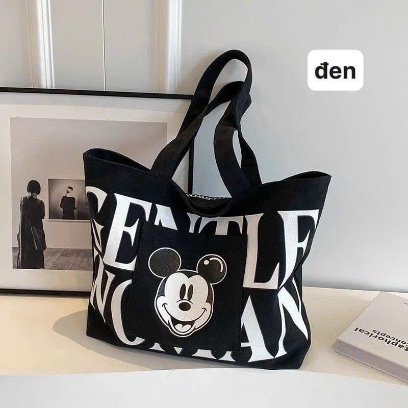 Túi Tote Chữ Mickey 3 Màu