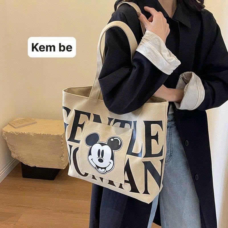 Túi Tote Chữ Mickey 3 Màu