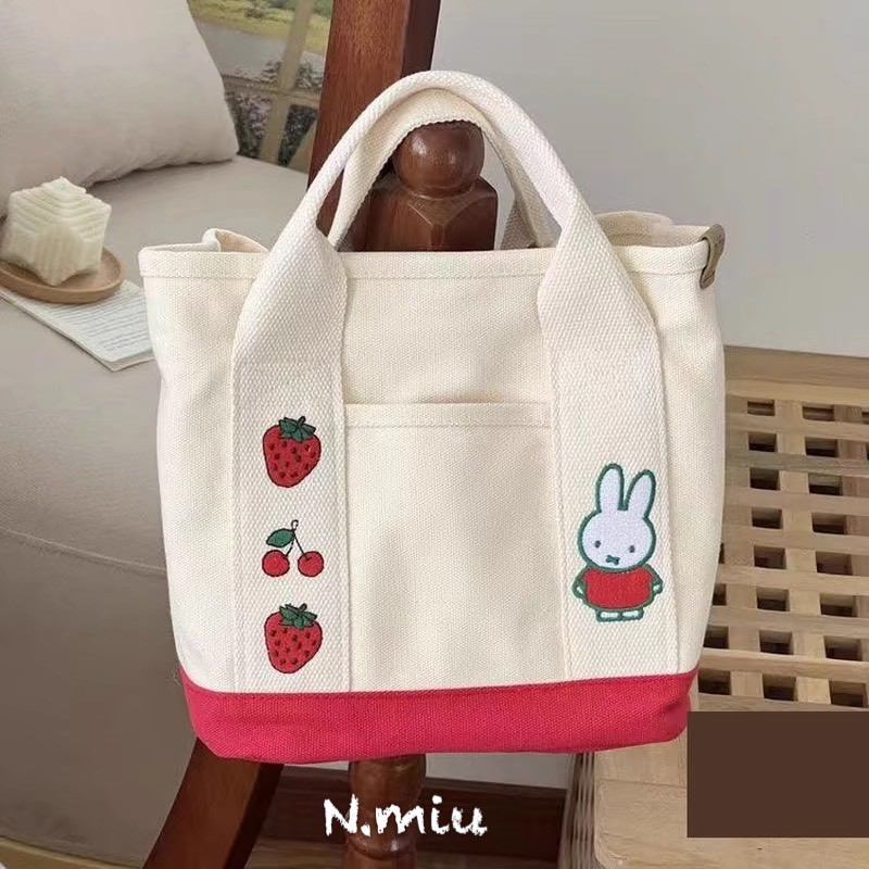 Túi Vải Canvas Thêu Thỏ Miffy