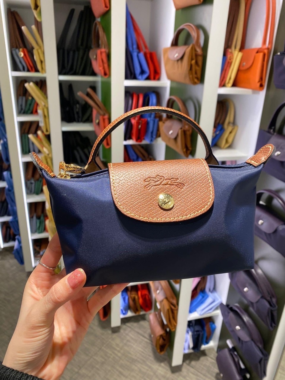 Túi Longchamp Tuồn Xanh Đen