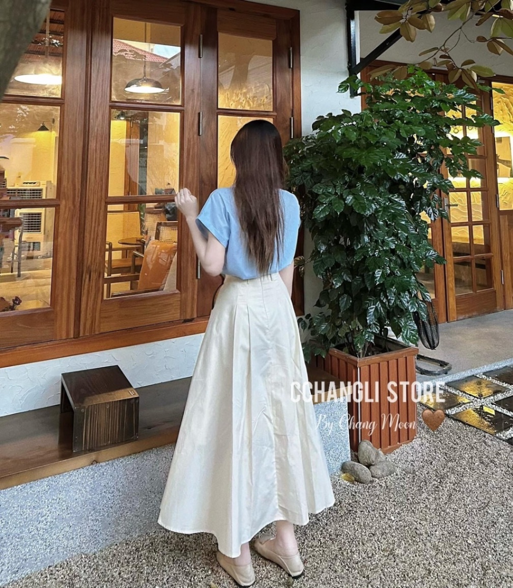 Set SM xanh mix CV Midi be kèm đai