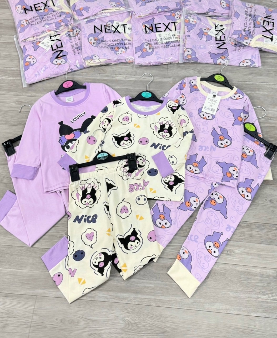 SET 3 BỘ KUROMI TÍM Bé