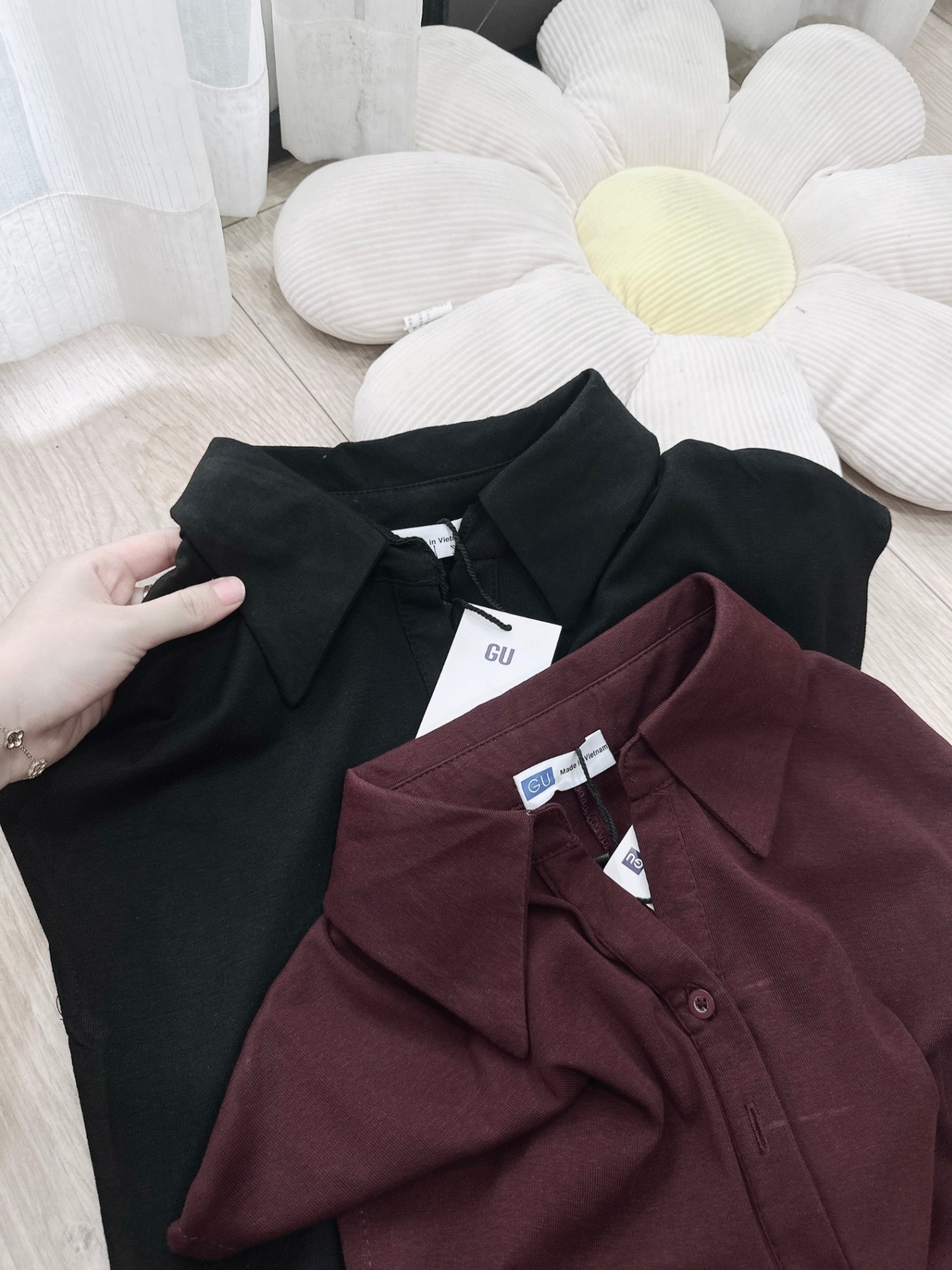 Váy Dúm Ly Eo Cổ V Dáng Dài