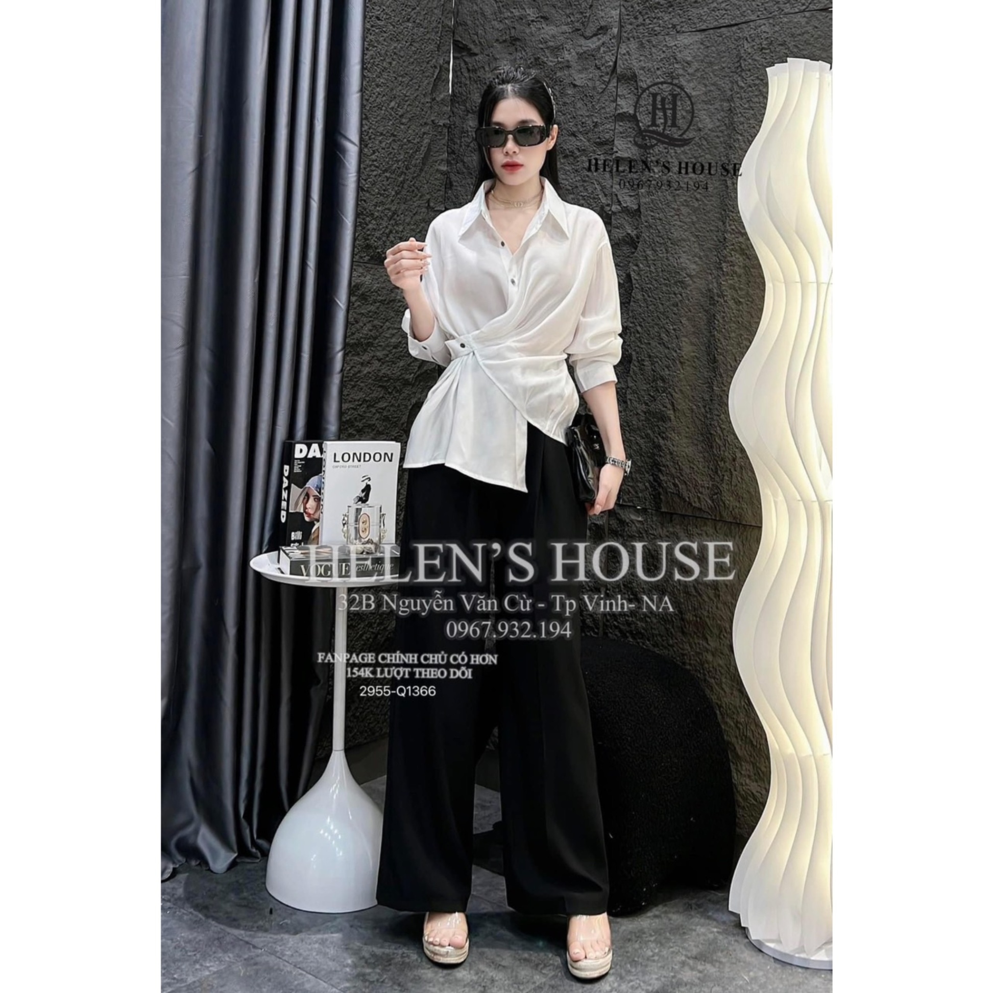 Áo SM DT Xếp Ly Eo Đai Chéo