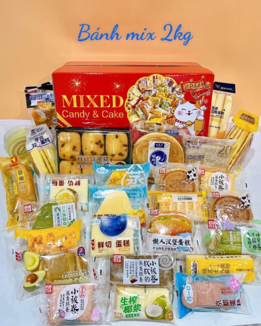 Thùng Bánh Mix 2KG