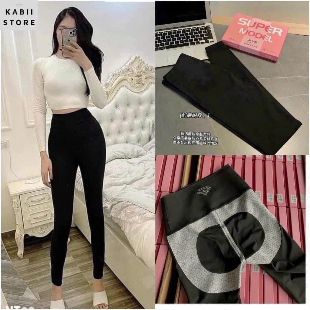 Quần legging định hình Super Model hộp hồng