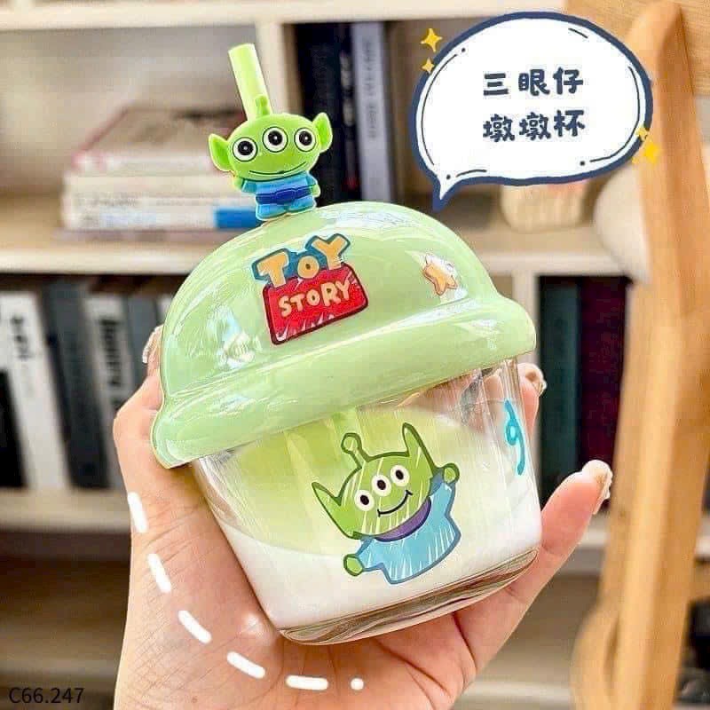 Combo 2 Bình Nước Kèm Ống Hút Siêu Cute