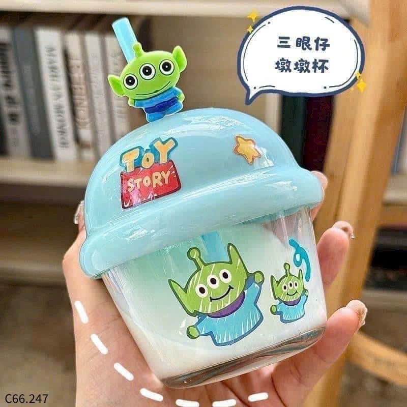 Combo 2 Bình Nước Kèm Ống Hút Siêu Cute