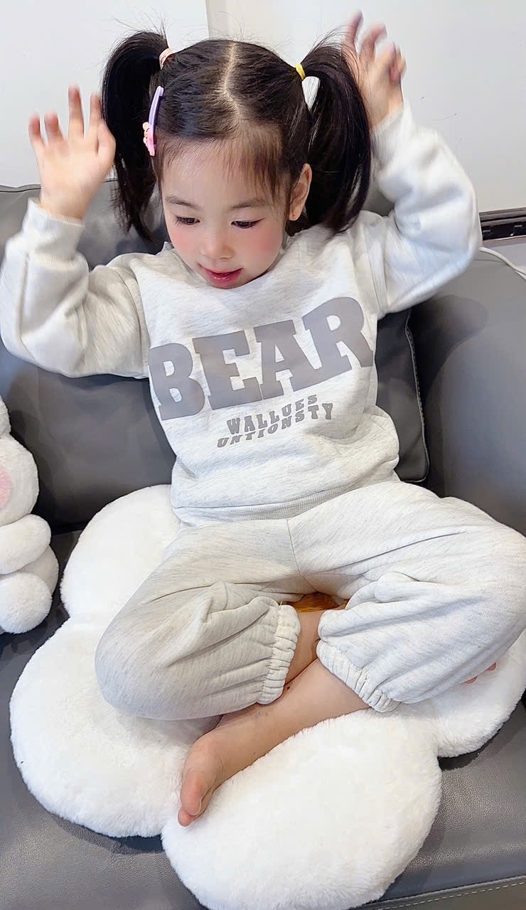 Bộ nỉ ghi Bear cho bé