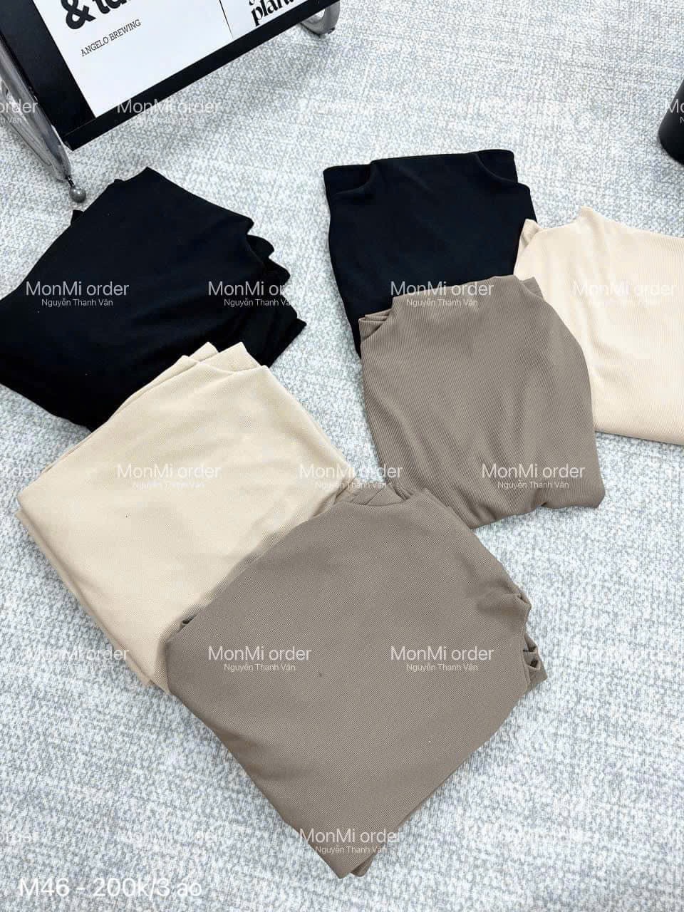 Set 3 Áo Tăm Cổ 3 Phân