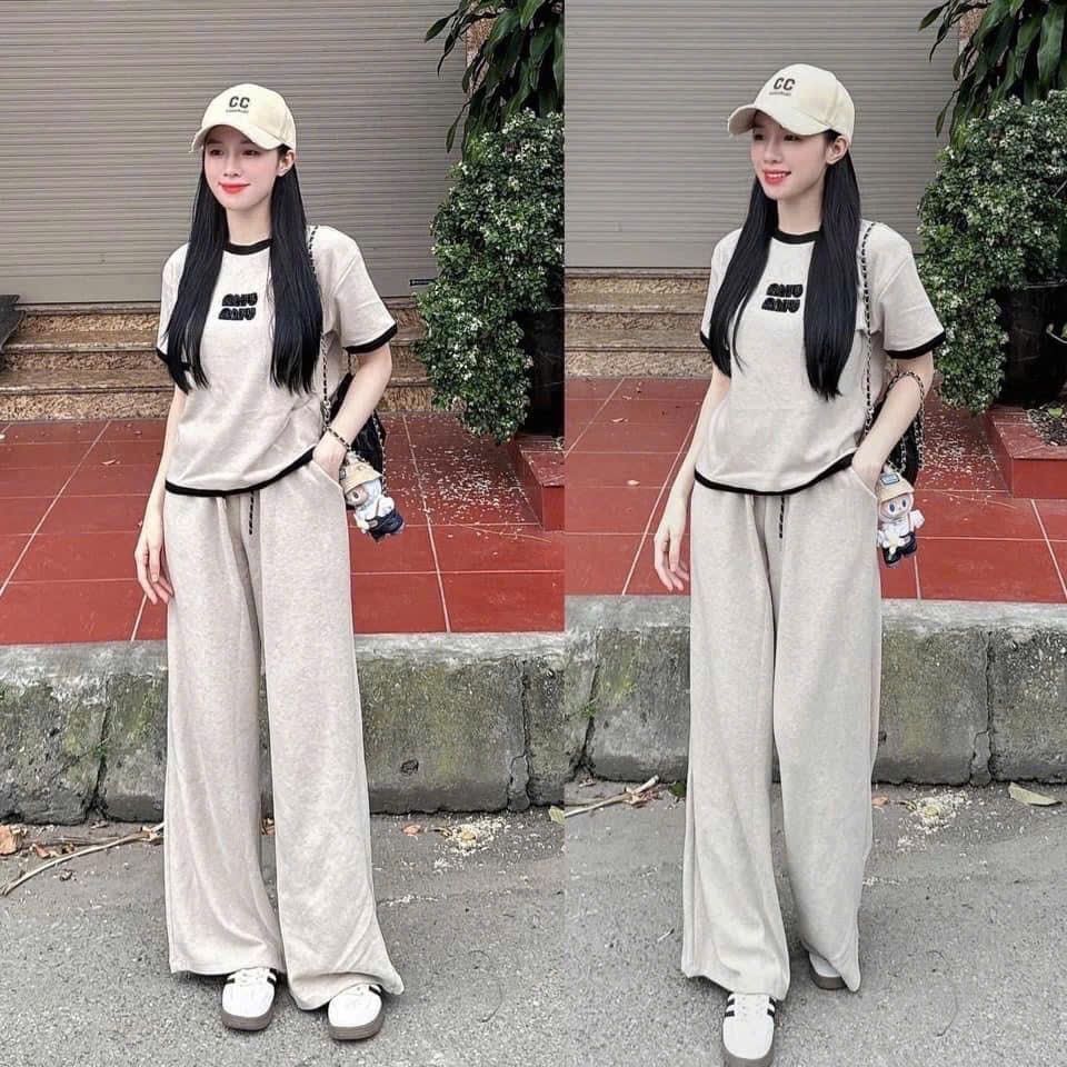 Bộ Len Lông Thỏ Đính Nổi Miu Miu 2 Màu