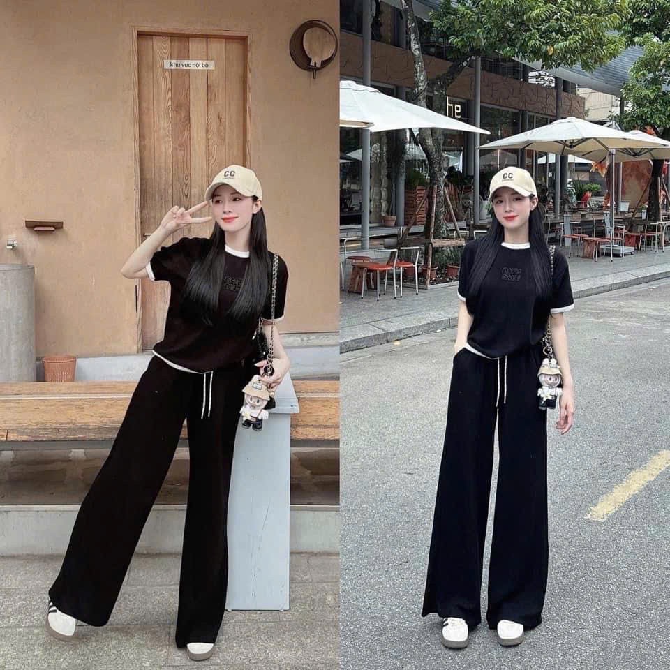 Bộ Len Lông Thỏ Đính Nổi Miu Miu 2 Màu