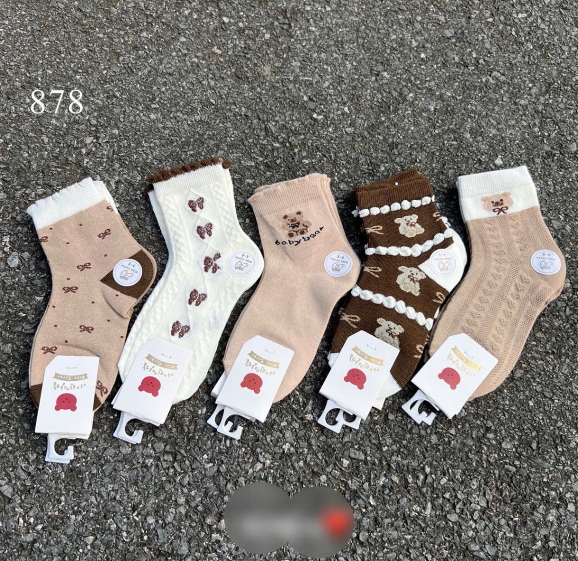 Set 10 Tất Cao Cổ Gấu Nơ Bé