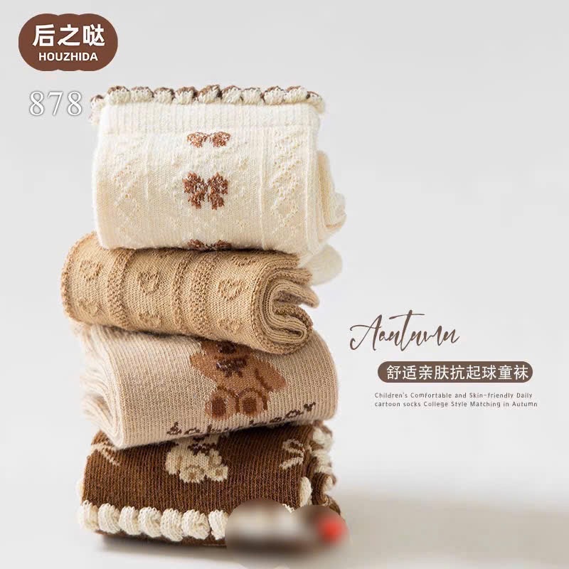 Set 10 Tất Cao Cổ Gấu Nơ Bé