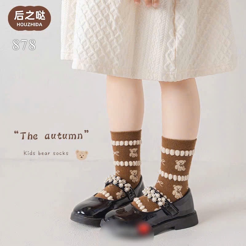 Set 10 Tất Cao Cổ Gấu Nơ Bé