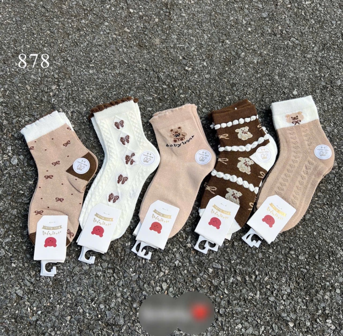 Set 10 Tất Cao Cổ Gấu Nơ Bé