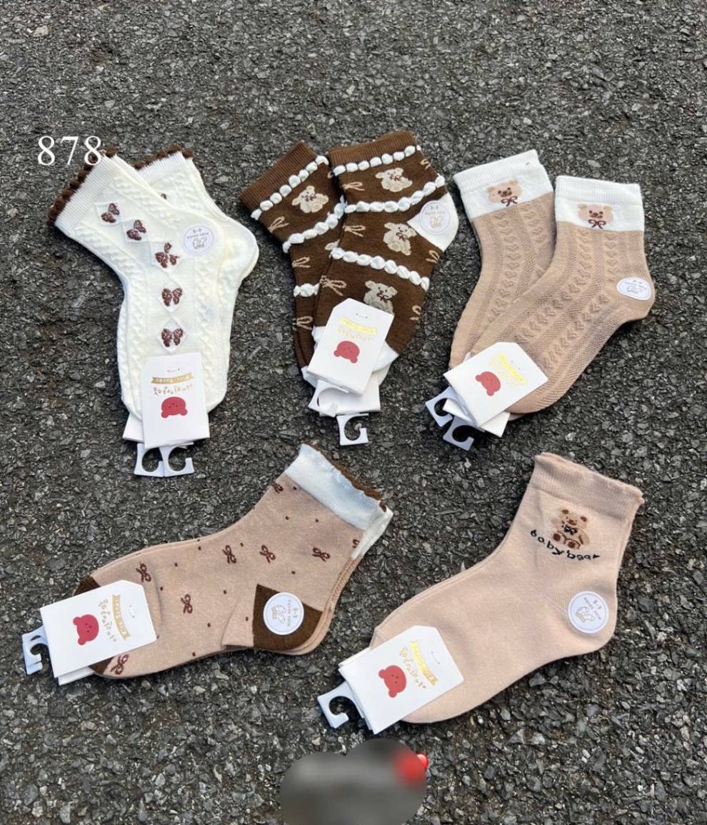 Set 10 Tất Cao Cổ Gấu Nơ Bé
