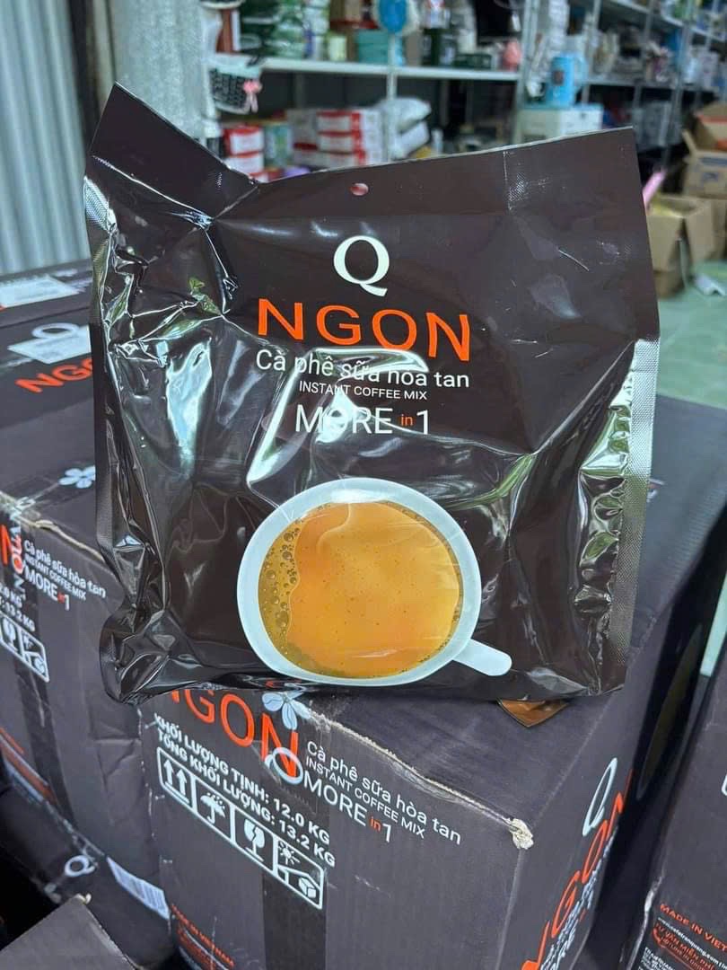 Bịch cafe hoà tan Q ngon 60 gói nhỏ