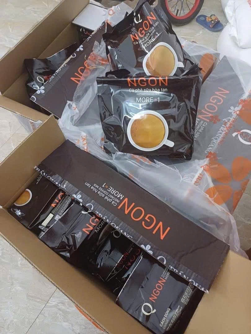 Bịch cafe hoà tan Q ngon 60 gói nhỏ