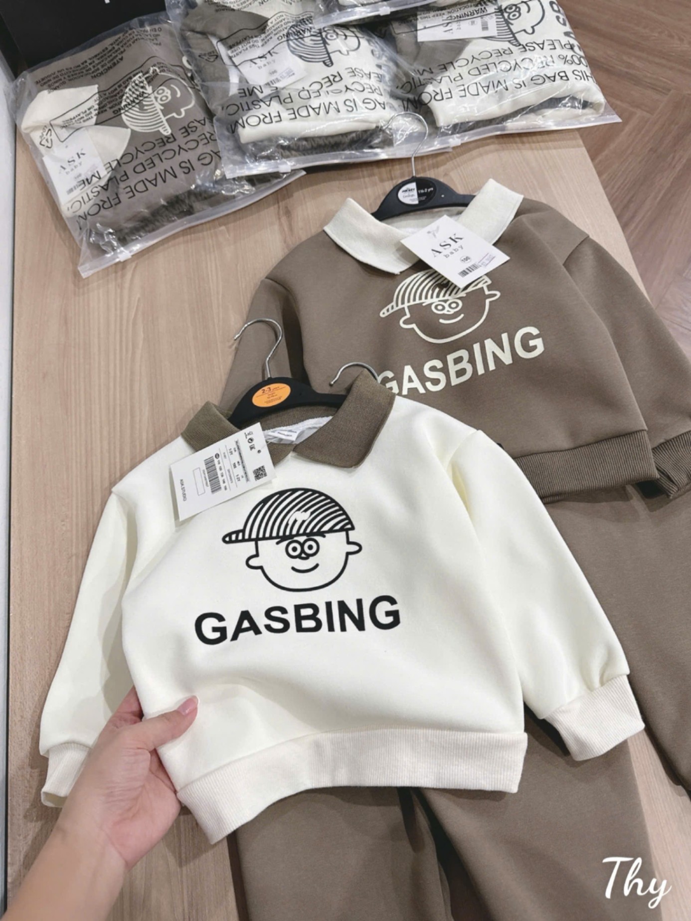 Bộ Nỉ 2 Da Gasbing Cổ Đức Cho Bé