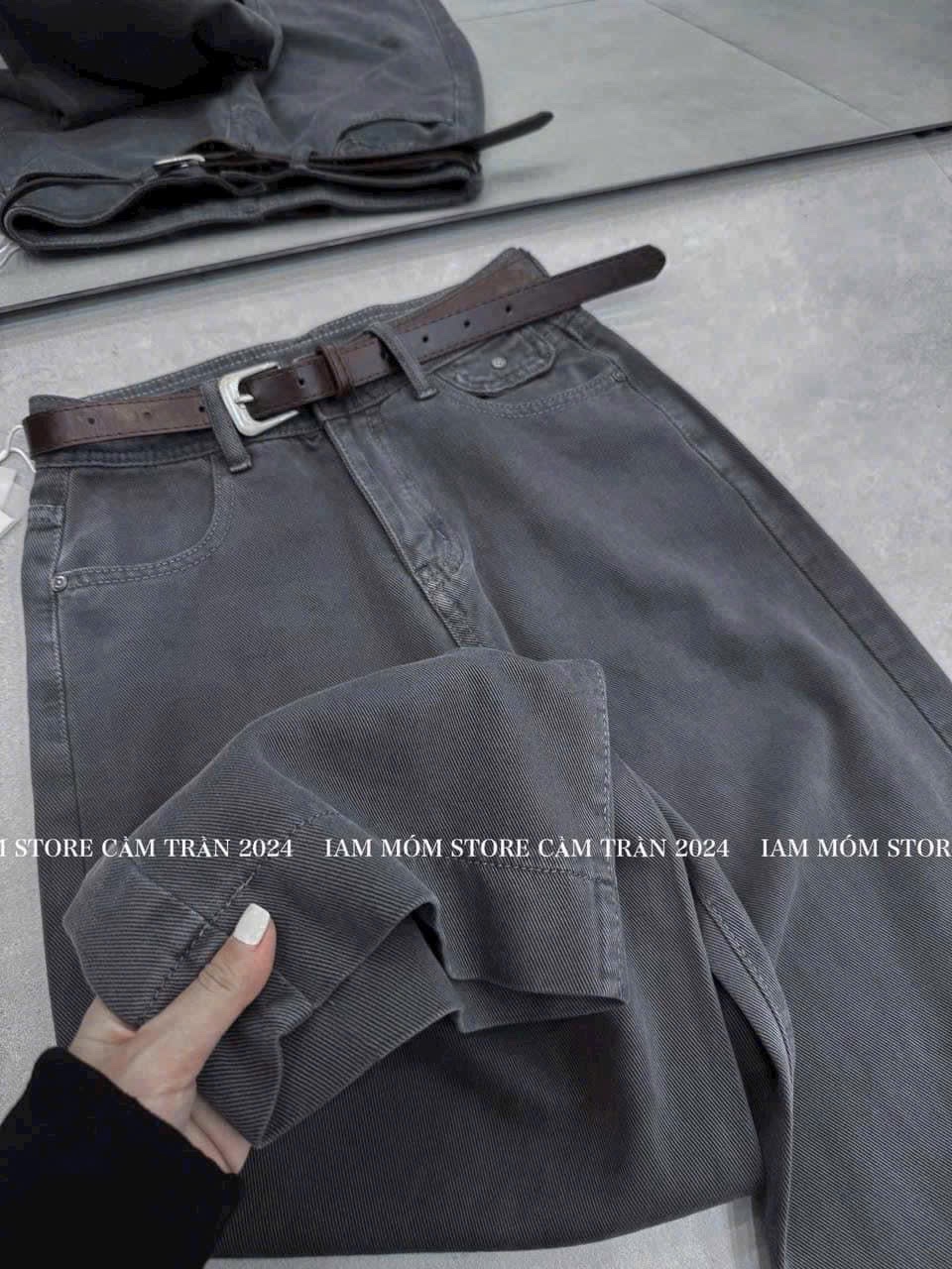 Quần Jeans Suông Khói