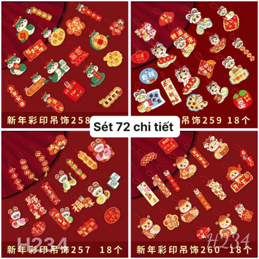 SET 72 MÓN TREO TẾT