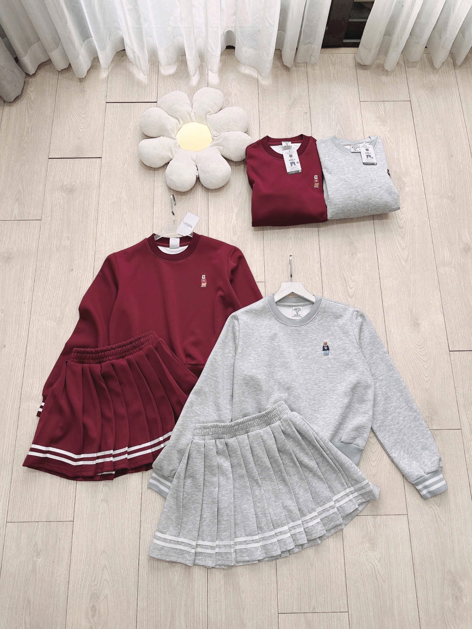 SET NỈ WHOAU XUẤT DƯ CV XẾP LY 2 MÀU