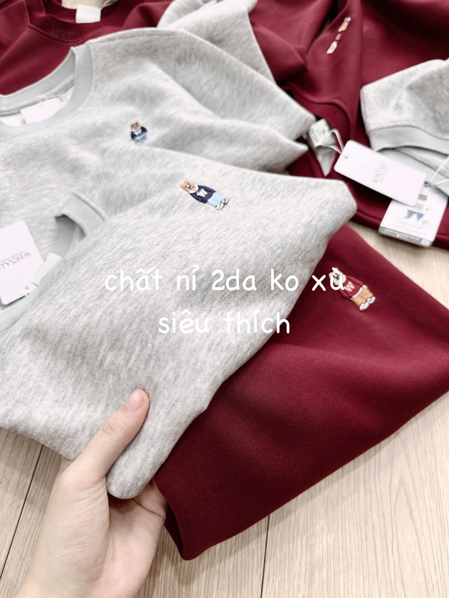 SET NỈ WHOAU XUẤT DƯ CV XẾP LY 2 MÀU
