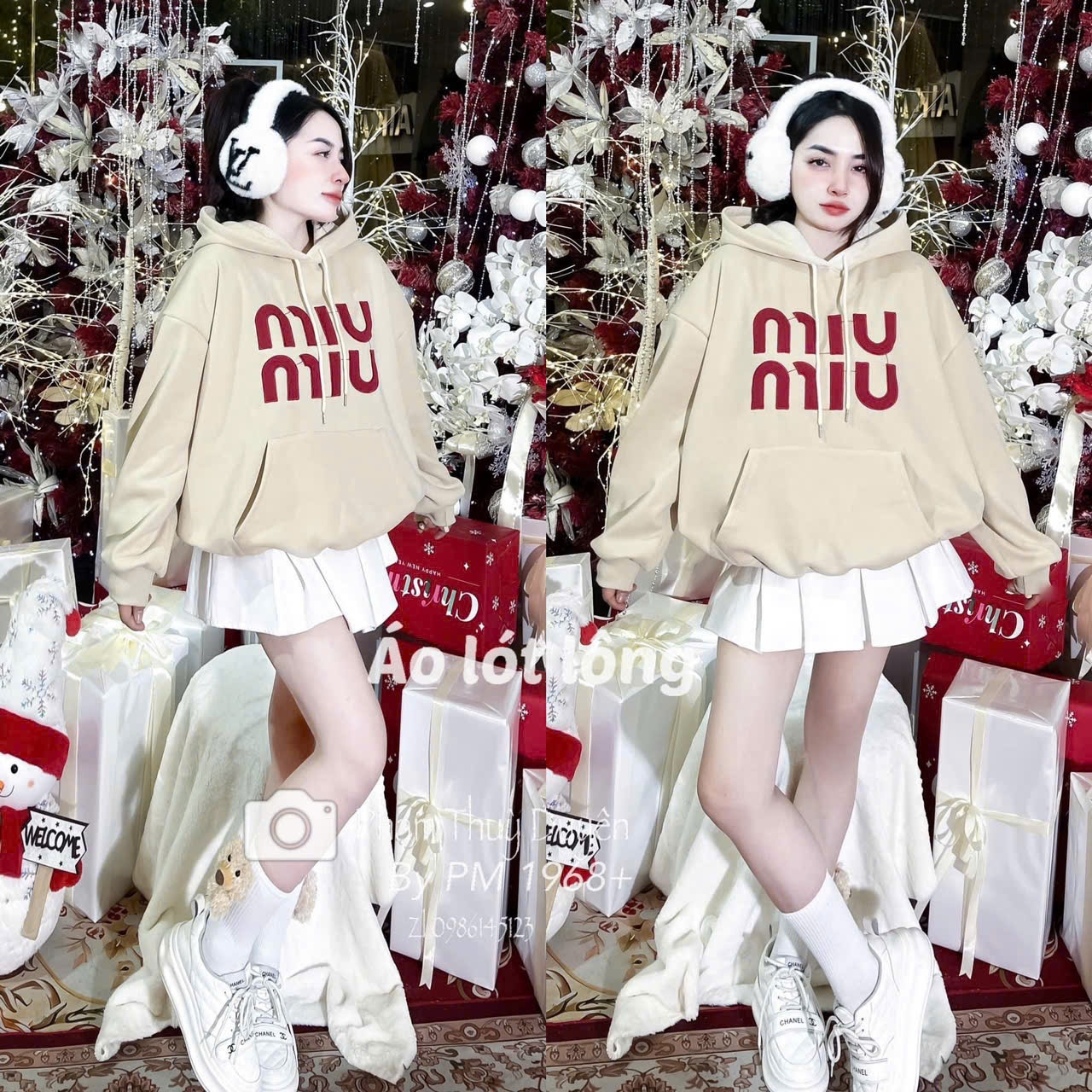 Áo Nỉ Lông Mũ MiuMiu