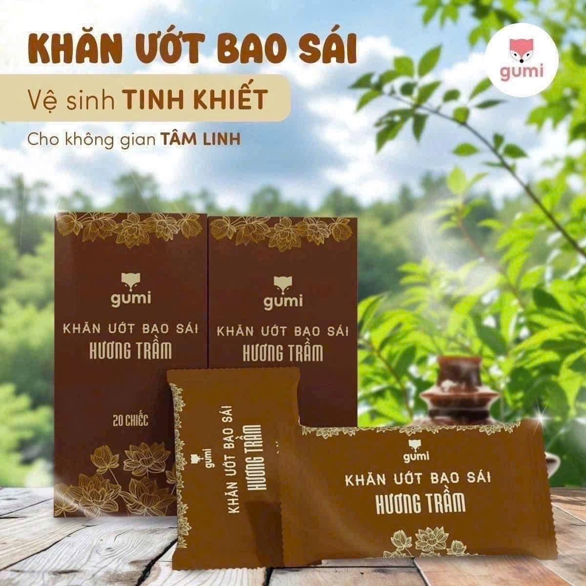 Set 3 bịch khăn ướt bao sái Gumi