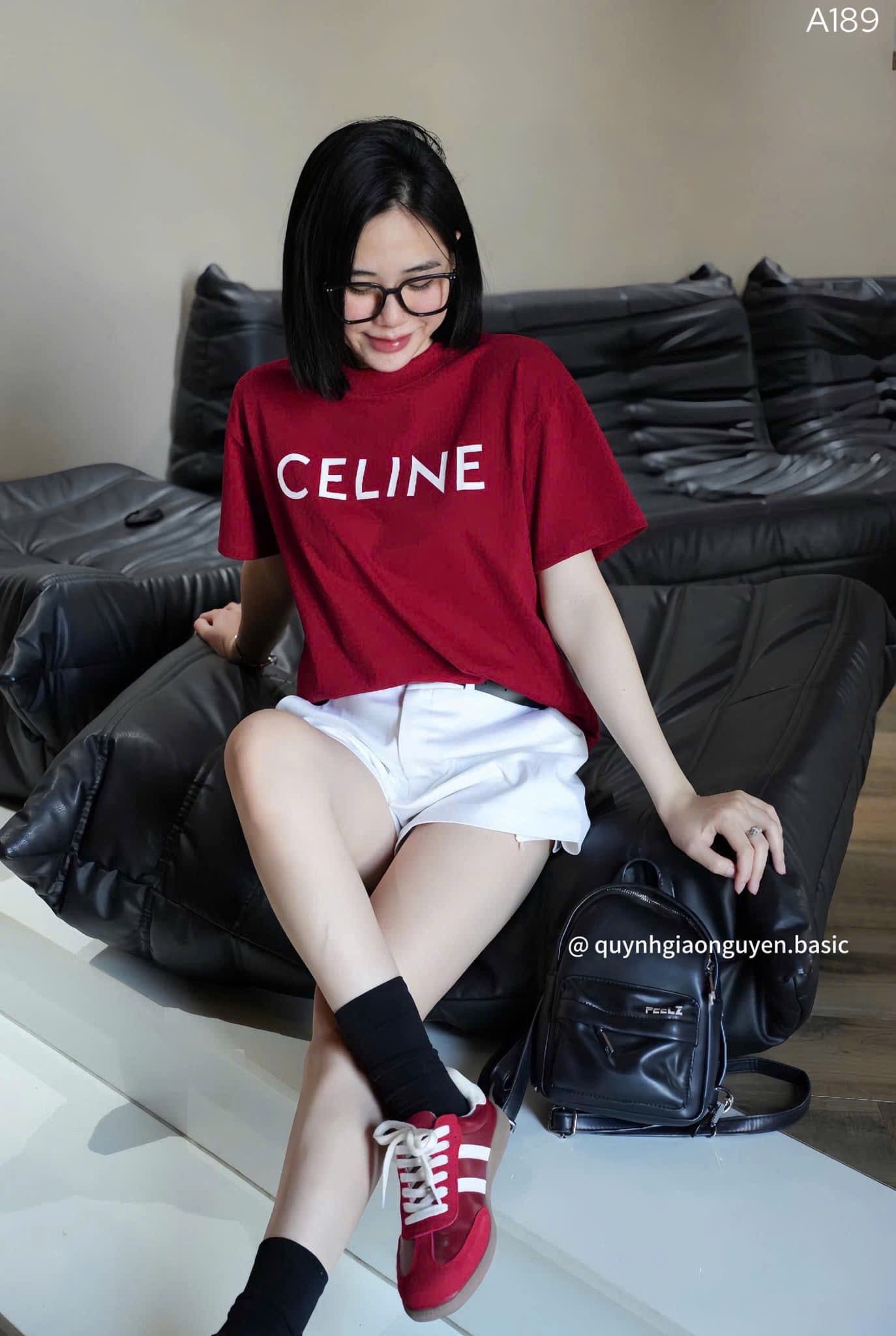 Áo phông đỏ celine mới