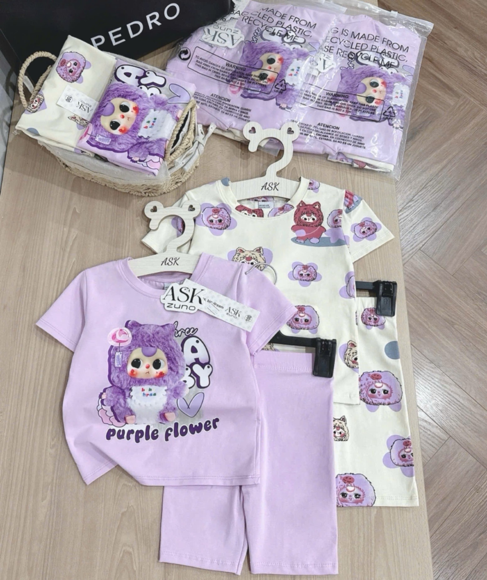 Sét 2 Bộ Ngố Tím Be Purple Cho Bé