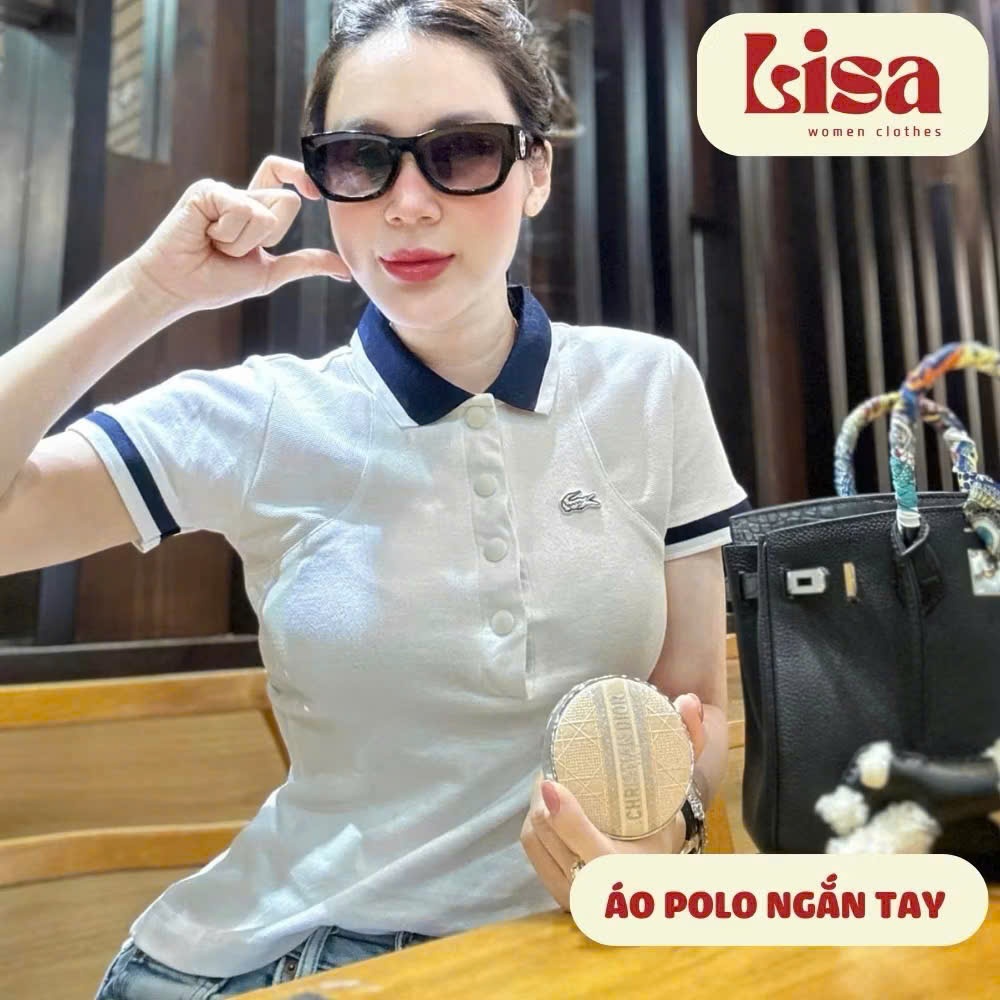 Áo Polo Trắng Cổ Than Thêu Cá Sấu