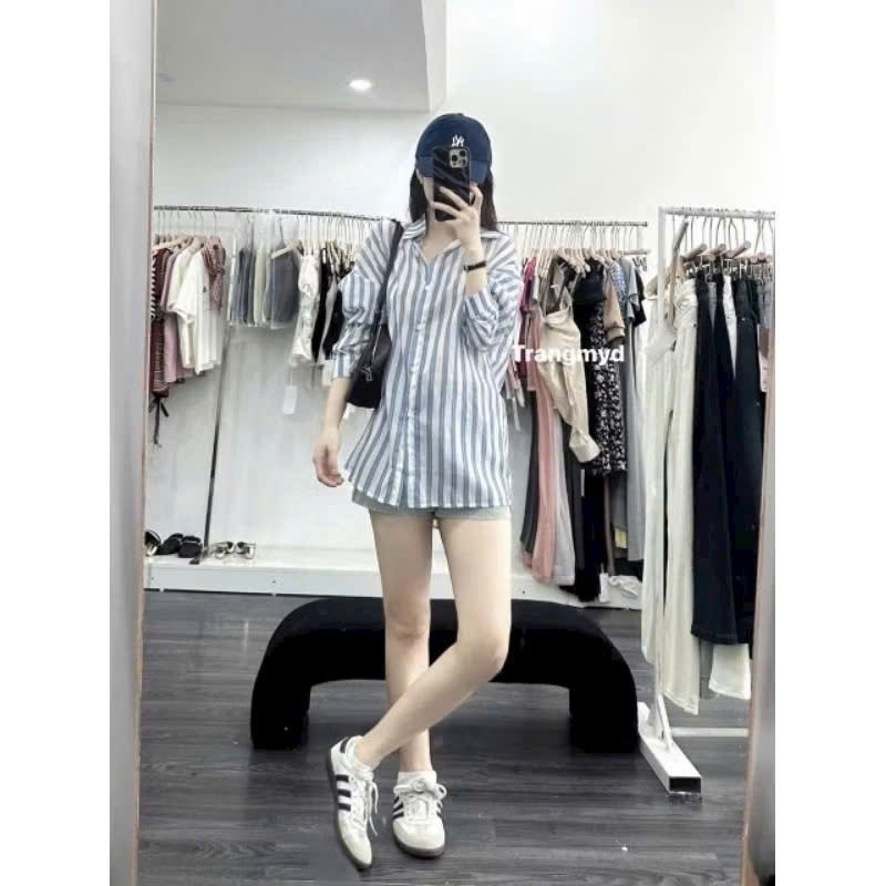 Áo SM Kẻ Xanh DT