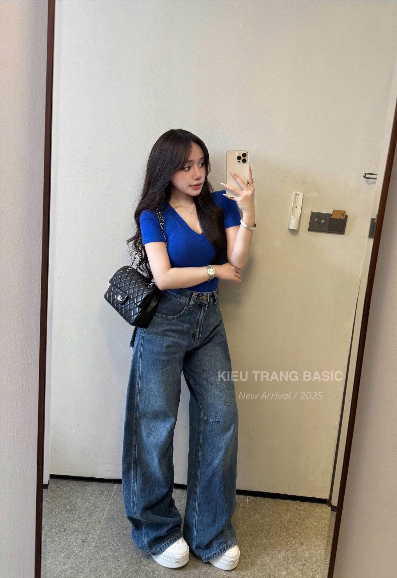 Sét 3 Áo Cổ Tim Xanh Trắng Đen