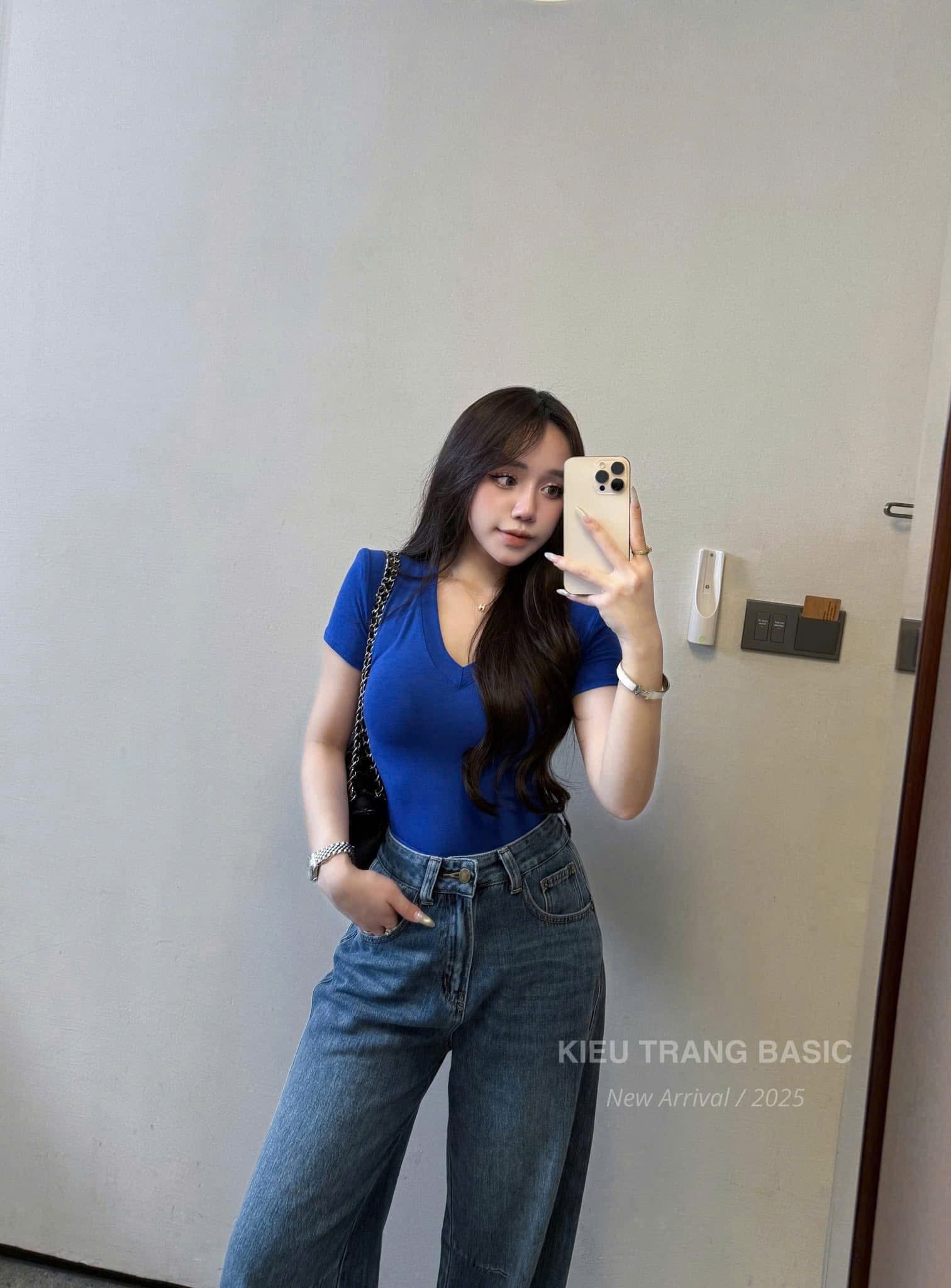 Sét 3 Áo Cổ Tim Xanh Trắng Đen