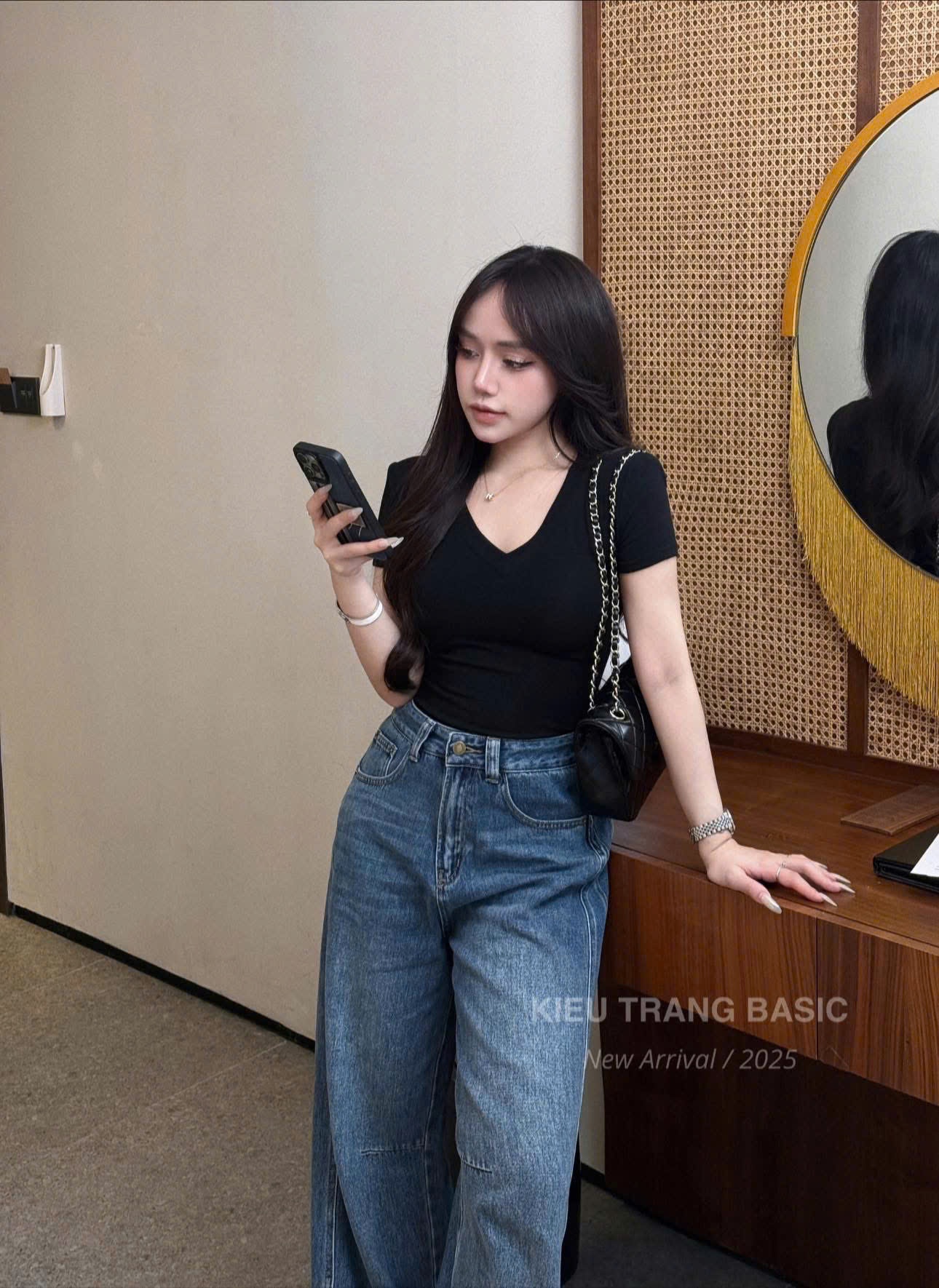 Sét 3 Áo Cổ Tim Xanh Trắng Đen