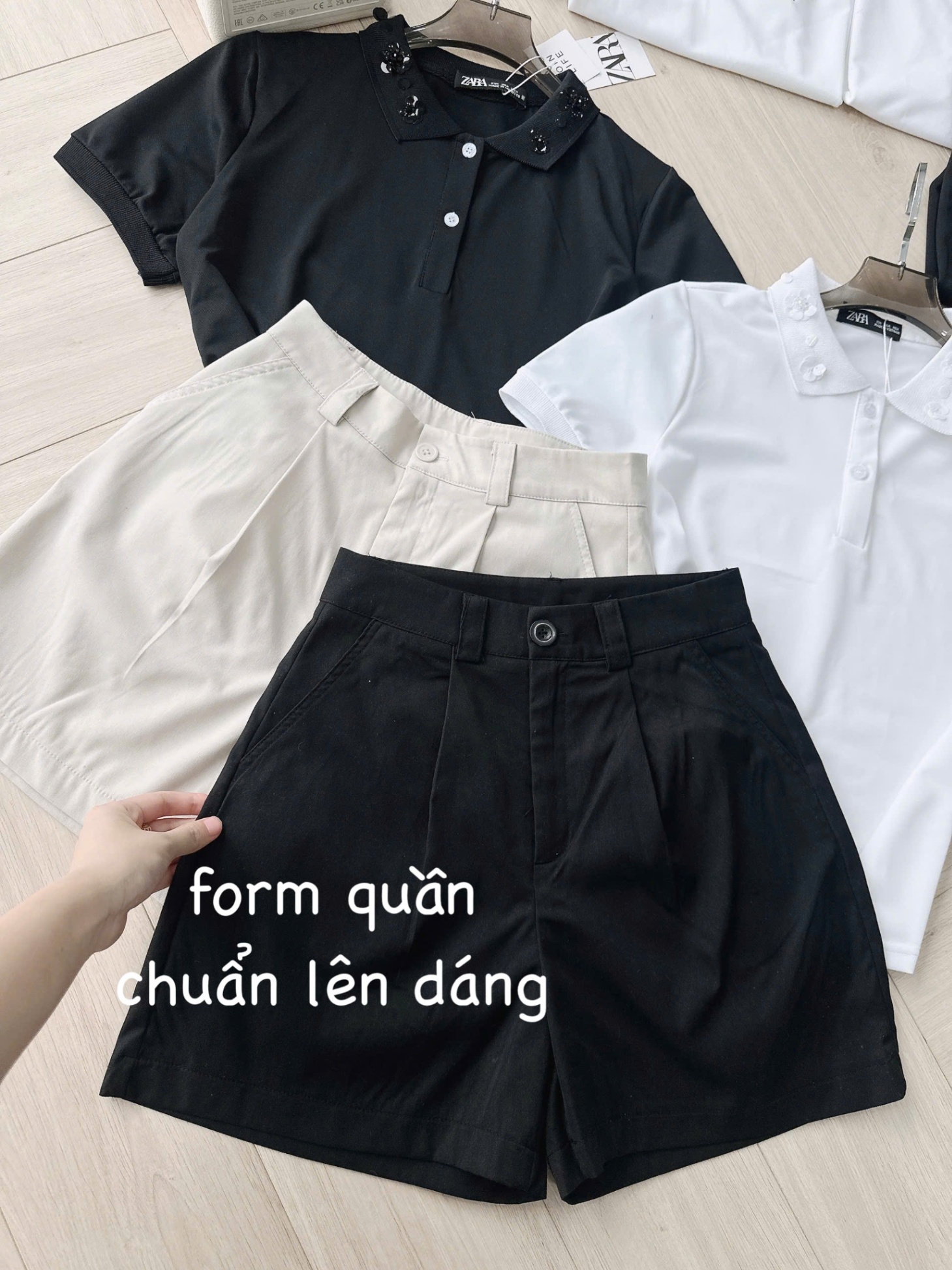 Sét Quần Ngố Mix Áo Polo