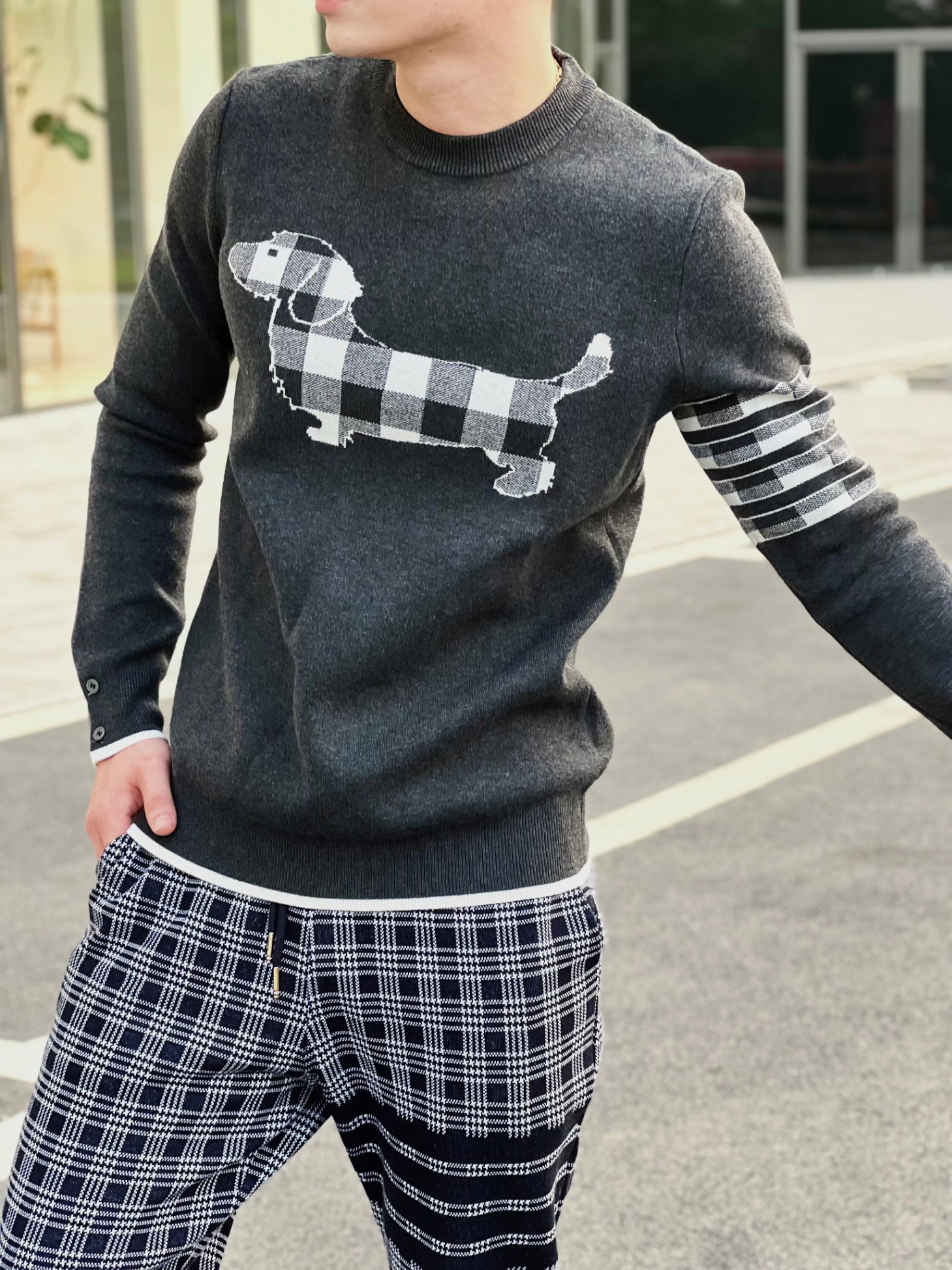 THOM BROWNE - ĐEN XÁM - THBR007