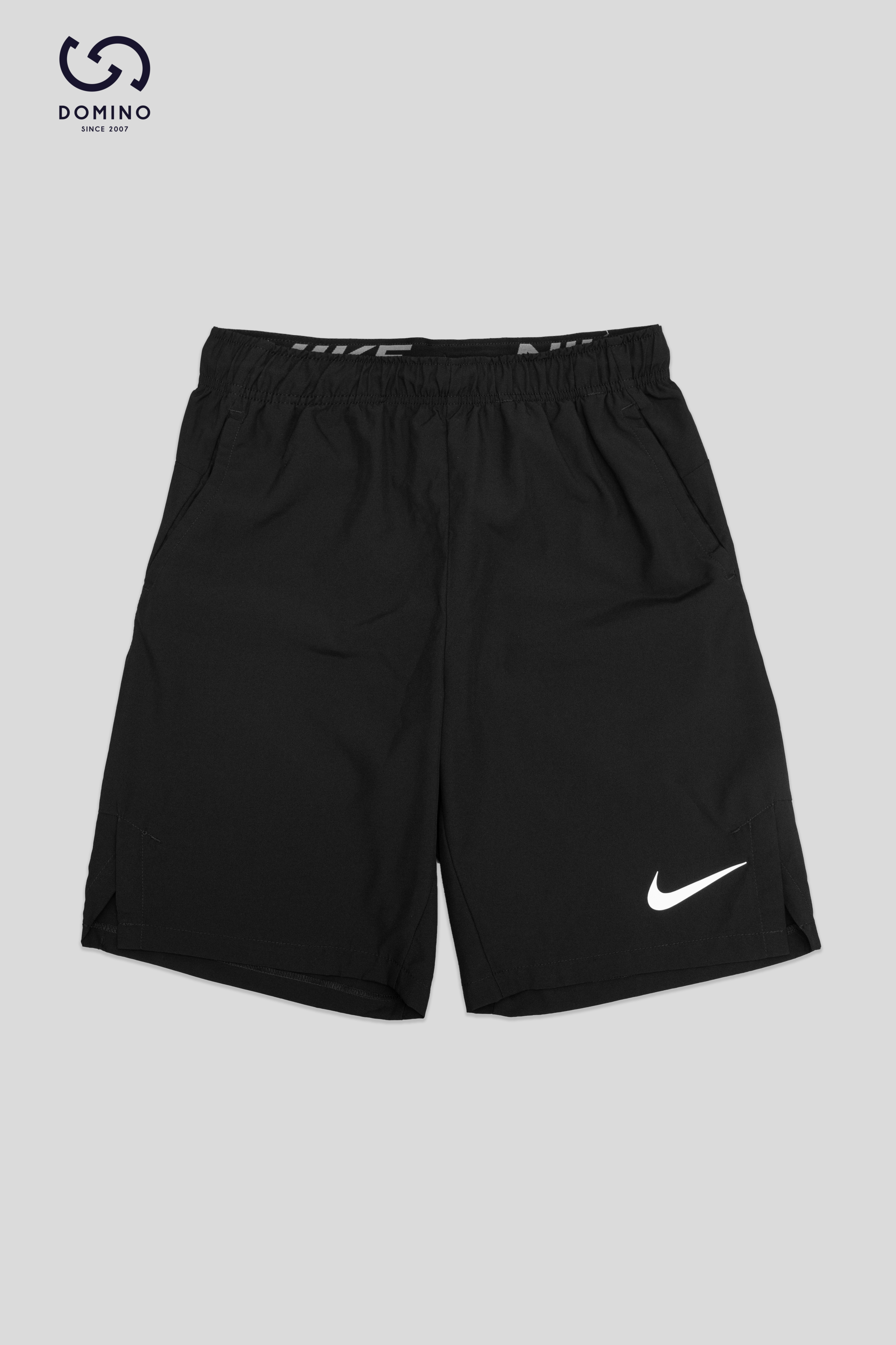 NIKE DRI-FIT 9 SOLID COLOR WOVEN TRAINING SPORTS SHORTS BLACK - DM6618-010