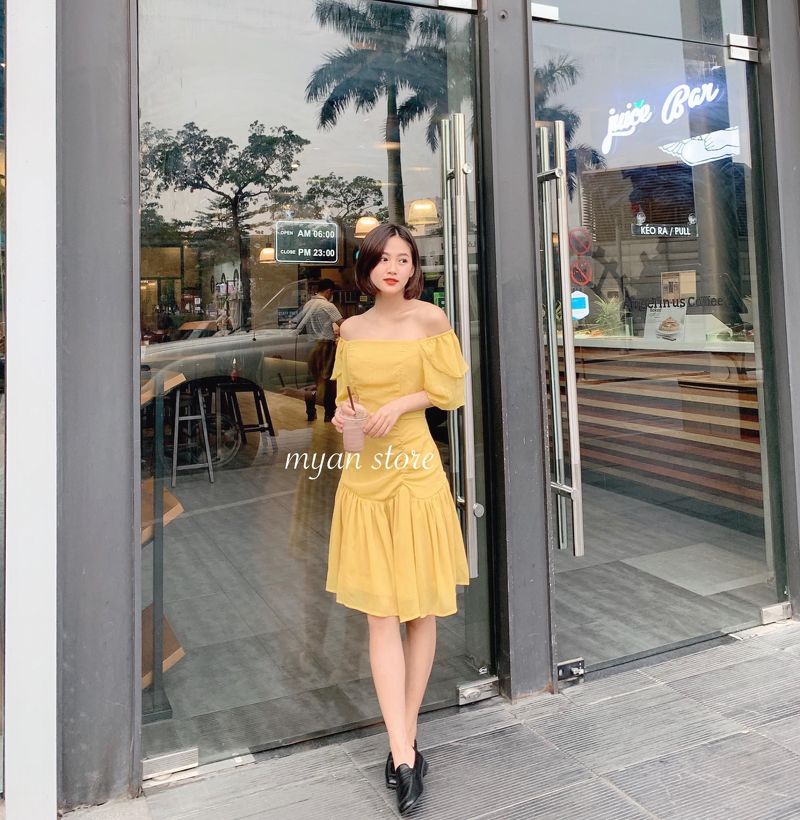 Váy cánh tiên chất vải thô thêu chân màu vàng, trắng nổi bật cực xinh yêu  cho bé từ 1 tới 10 tuổi | Shopee Việt Nam