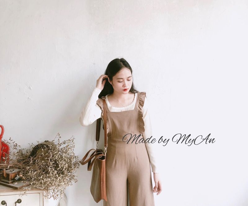 Váy Yếm Bầu Hai Dây Dáng Suông A Chất Nhung Màu Nâu Trẻ Trung FOCHI VC238 |  Shopee Việt Nam