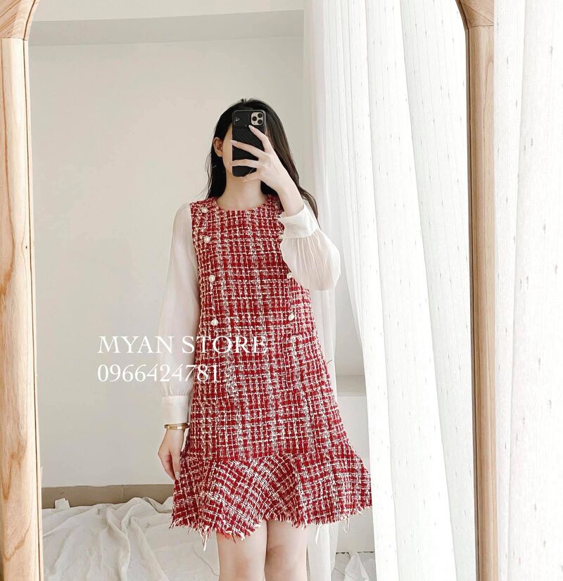 Đầm Dạ Hội Đuôi Cá Xẻ Tà Tone Đỏ Đính Đá Sang Trọng Sophia Dress - Đầm  Quỳnh Anh Luxury Fashion