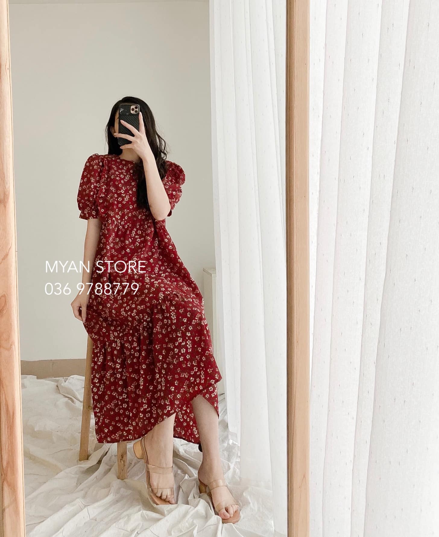 Đầm vải 2 dây hồng ruốc hoa nhí size lớn | Quần áo size lớn | Quần áo ngoại  cỡ | Shop size lớn