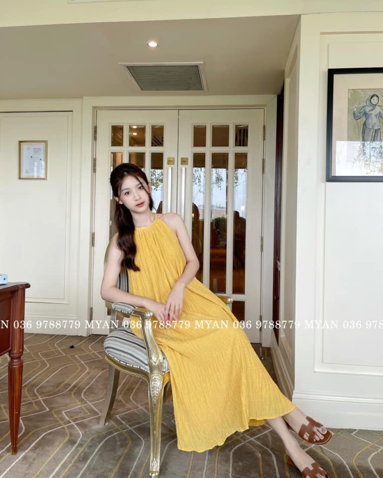 Mua Online váy yếm lụa dáng dài 3 màu xinh xắn | Khuyến mãi giá rẻ 85.000 đ