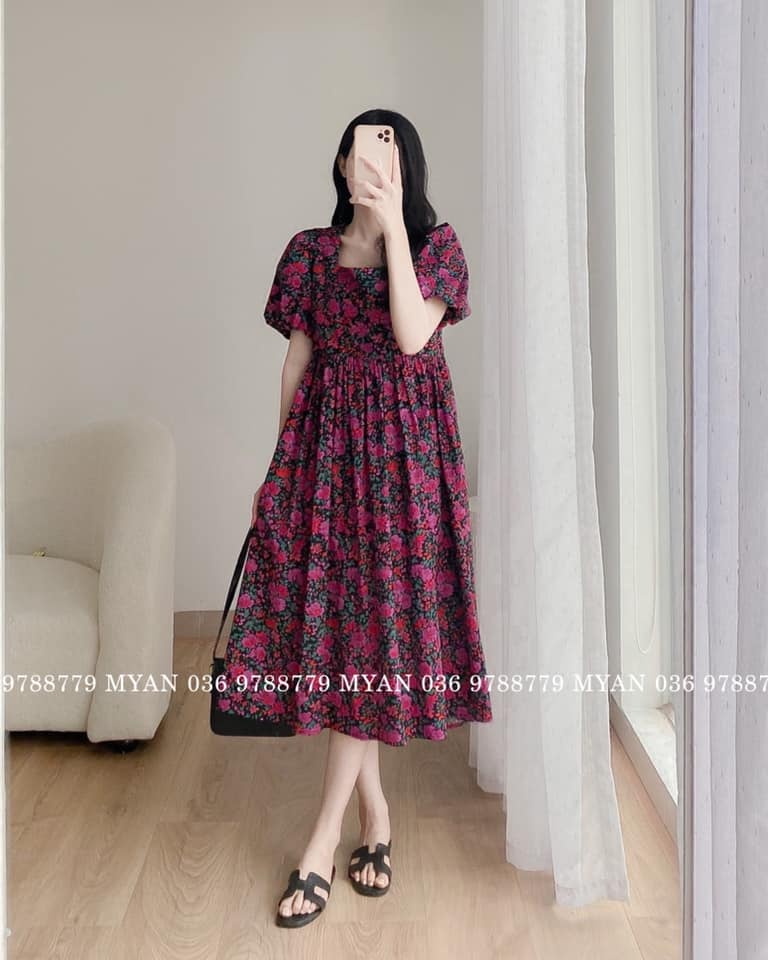 Đầm Maxi Hoa Buộc Yếm NK Fashion Hóa Thành Nàng Thơ Dịu Dàng, Nữ Tính  NKDV2302004